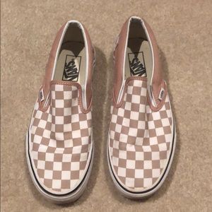 blush checkered vans